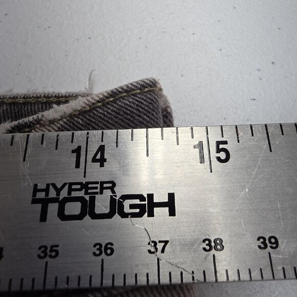 Zara Basic Z1975 Denim Jeans Womens 6 Gray Camo Distressed Skinny Frayed Hem - Picture 9 of 11